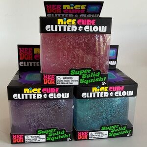 NeeDoh Glitter & Glow nice cube set of 3